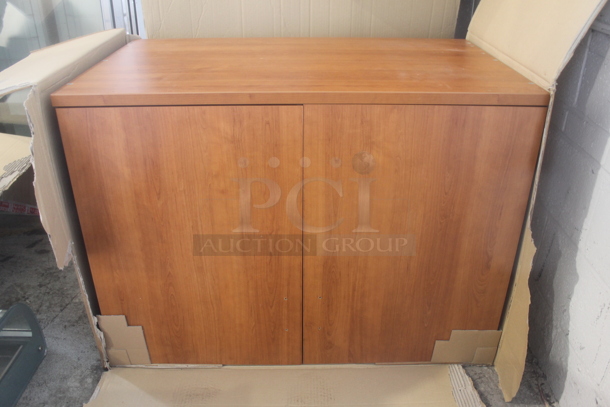 Wood Pattern 2 Door Cabinet - Image 1 of 3