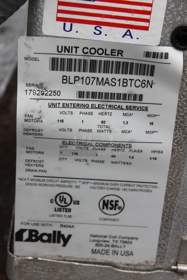 6'x12' Walk In Box w/ Copeland Compressor and Bally BLP107MAS1BTC6N 115 Volt, 1 Phase Evaporator Fan. Information Provided By The Consignor But Not Verified By PCI Auctions. Picture of the Unit Before Removal Is Included In the Listing. - Image 5 of 6