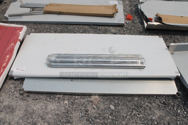 BRAND NEW SCRATCH AND DENT! Commercial Stainless Steel Disassembled Work Table With Undershelf And Galvanized Legs
