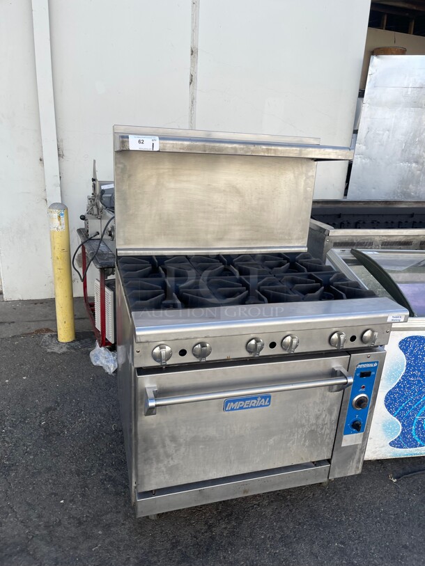 Fully Refurbished! Imperial Natural Gas 36 inch  6 Burner with Convection Oven Tested and Working!