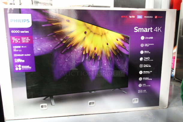 OUTSTANDING! 75" Phillips Class 4K Ultra HD 2160p Smart LED TV. - Image 1 of 1