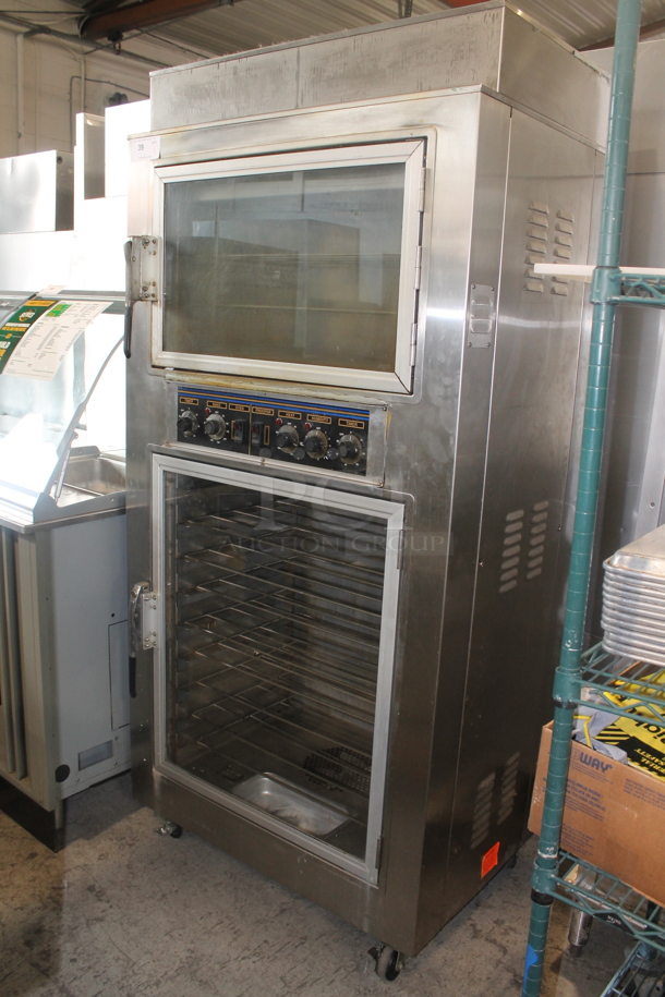 Nu Vu SUB123 Stainless Steel Commercial Electric Powered Oven Proofer on Commercial Casters. 120/208 Volts, 3 Phase.  - Image 1 of 7