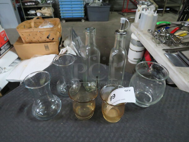 One Lot Of Glassware.
