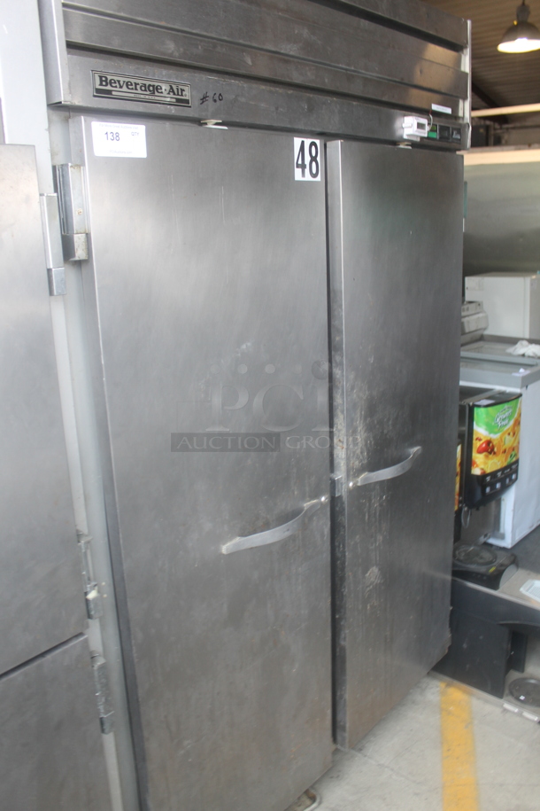 Beverage Air ER48-1AS Stainless Steel Commercial 2 Door Reach In Cooler on Commercial Casters. 115 Volts, 1 Phase. Cannot Test Due To Plug Style - Image 2 of 7