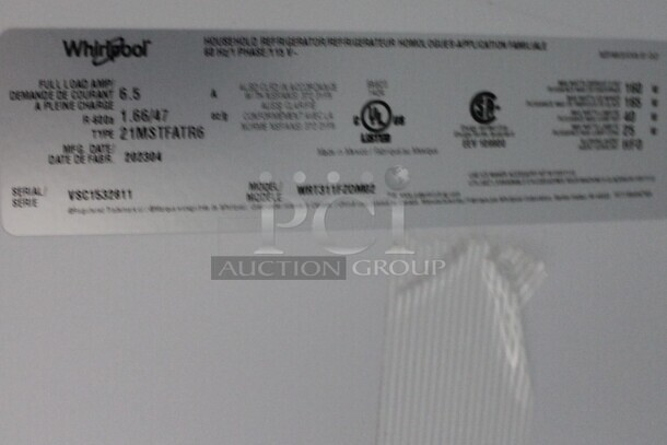 Whirlpool 21MSTFATR6 Metal Cooler Freezer Combo. 115 Volts, 1 Phase. Tested and Does Not Get Cold - Image 2 of 6