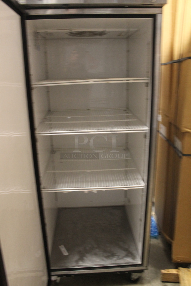 2015 True TG1R-1S Commercial Stainless Steel Single Solid Door Reach-In Cooler With Polycoated Shelves. 115V, 1 Phase. Tested and Working! - Image 4 of 5