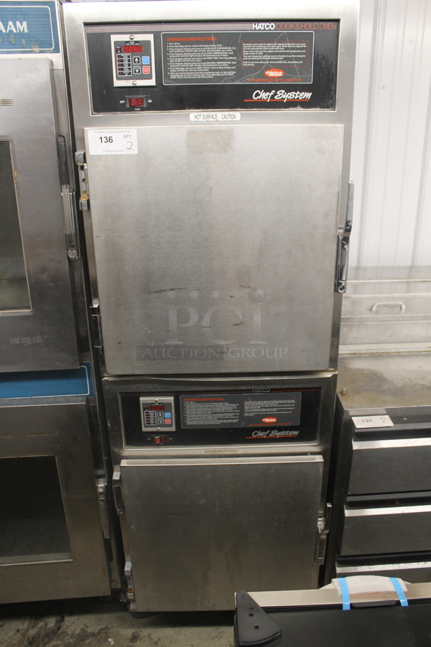 Hatco Commercial Stainless Steel Cook And Hold Double Oven With Pan Racks On Commercial Casters. 115 Volts, 1 Phase - Image 1 of 6