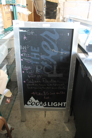 Coors Light Framed Blackboard A Frame Sidewalk Sign.