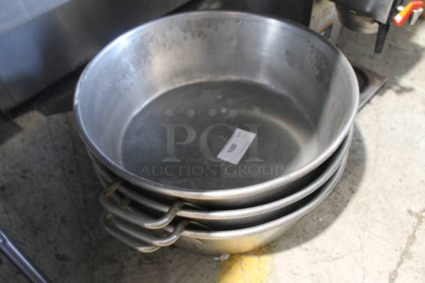 3 Commercial Stainless Steel Pots With Handles. 3 Times Your Bid! Cosmetic Condition May Vary.  - Image 2 of 2