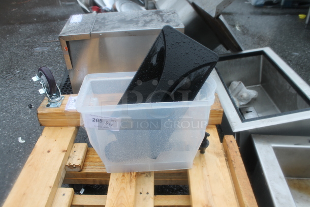 Clear Poly Beverage Holder Dispenser w Lid - Image 1 of 2