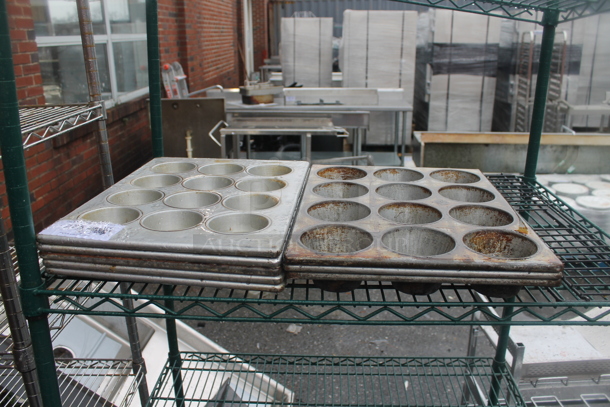 8 Metal Muffin Baking Pans. 8 Times Your Bid!