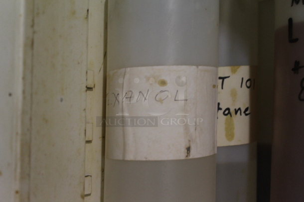 White 2 Door Cabinet w/ Contents Including Surfynol. BUYER MUST REMOVE. - Image 3 of 5