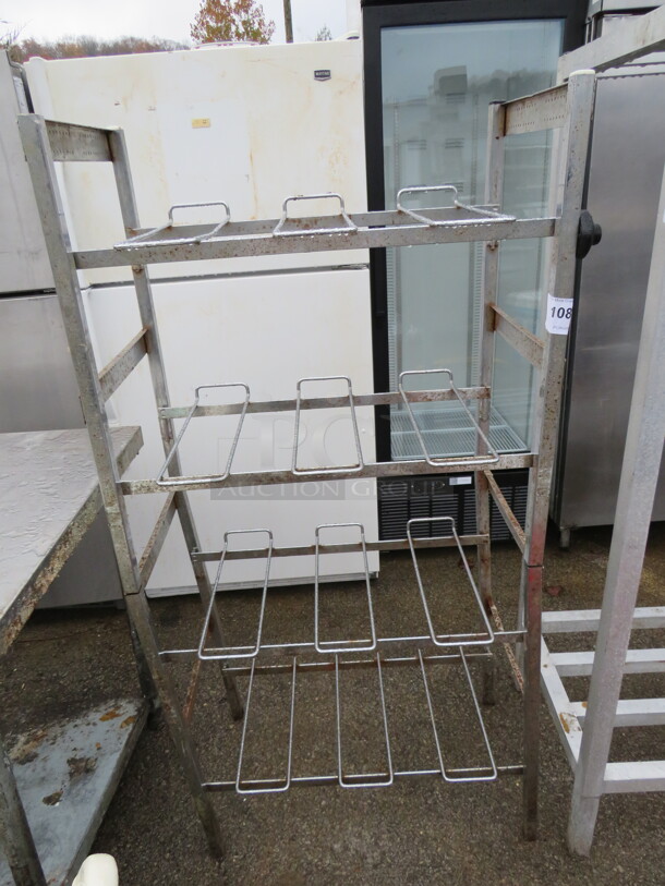 One Stainless Steel Soda Racking With 4 Shelves. 28X16X57 - Image 1 of 1