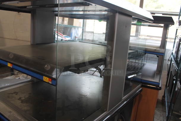 Metal Commercial Floor Style Electric Powered Heated 2 Tier Merchandiser on Commercial Casters. - Image 5 of 7