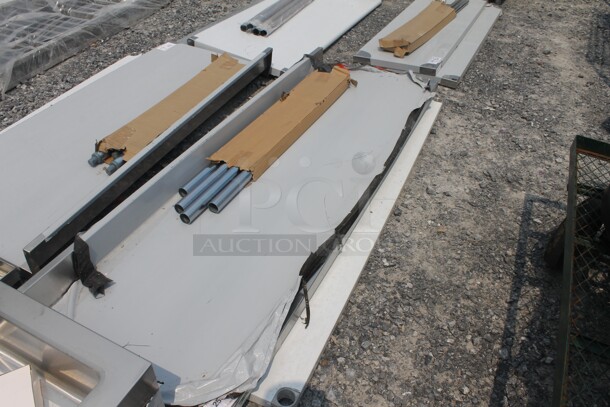 BRAND NEW SCRATCH AND DENT! Regency 600TB2472G Commercial Stainless Steel Disassembled Work Table With Undershelf And Galvanized Legs - Image 2 of 4