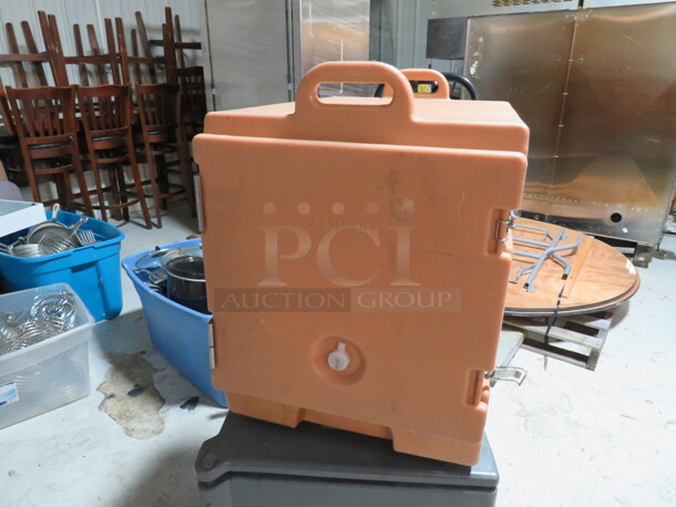 One Beige Cambro Insulated Food Transport. Model# 300MPC. 