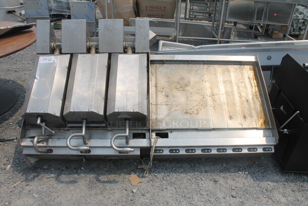 Taylor C801-23 Commercial Stainless Steel Clamshell Grill/ Griddle With 3 Clamshells. 208V, 3 Phase. 