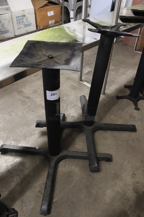 2 Black Metal Table Bases. 30x30x29. 2 Times Your Bid!