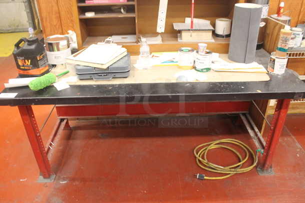 Table w/ Contents Including Uline Scale. - Image 1 of 6