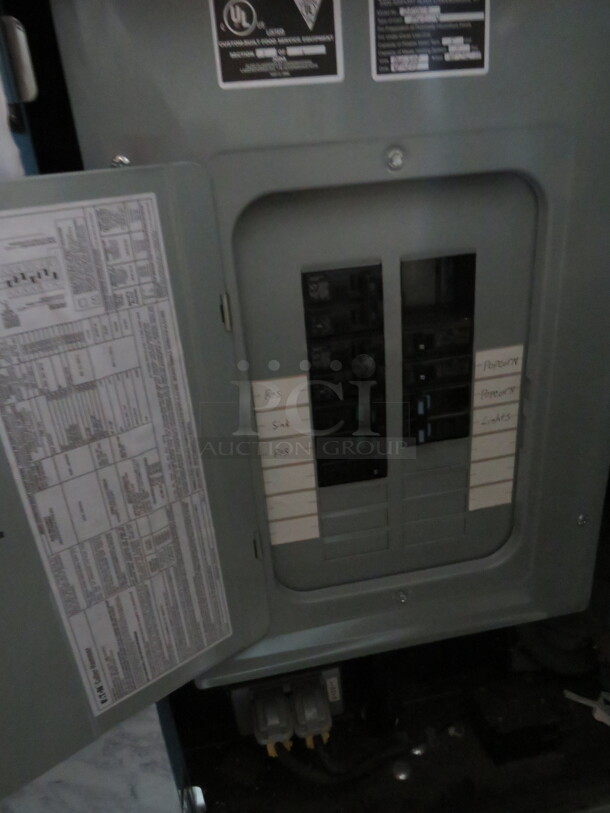 One Stainless Steel Kiosk With Canopy, Lights, 1 Door With Under Storage, 1 Pullout Sink With Water Tanks, Cash Drawer And Multiple Power Sources.  - Image 6 of 6
