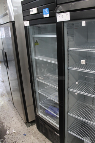 2019 Habco SE18HC Metal Commercial Single Door Reach In Cooler Merchandiser w/ Poly Coated Racks. 115 Volts, 1 Phase. Tested and Working!