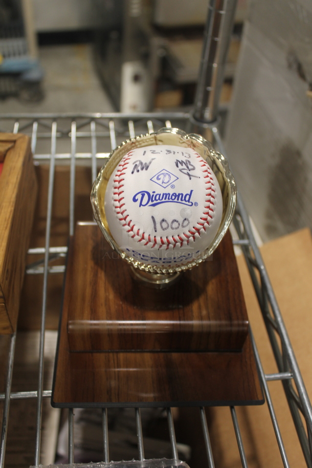 ALL ONE MONEY! Tier Lot of Various Items Including Signed Baseball, Dancing Waters, Ceramic Mugs and CD Case! - Image 5 of 5