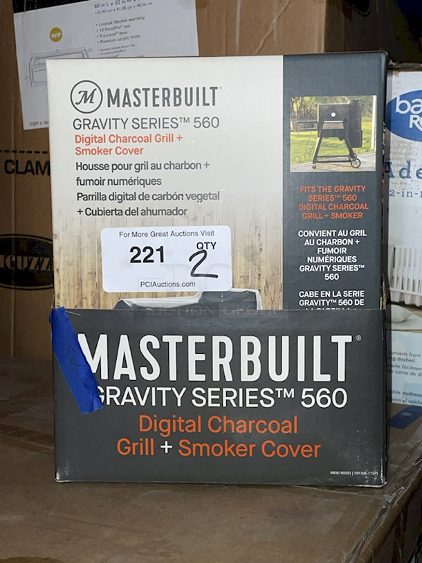 MASTERBUILT GRAVITY SERIES™ 560 Digital Charcoal Grill + Smoker Cover, Black 
17.91 x 55.71 x 47.05 Inches. 2x Your bid - Image 2 of 5