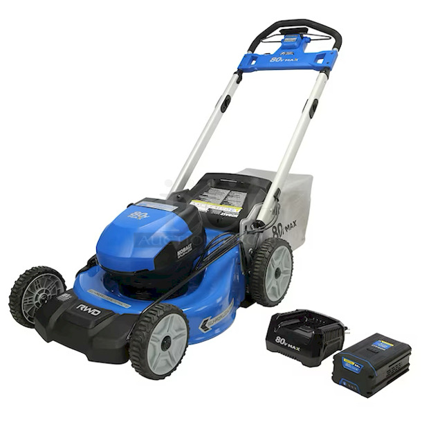 NEW/NEVER USED!!Kobalt Dual Port 80-volt 21-in Self-propelled Cordless Lawn Mower 6 Ah Kit Includes: Mower, Charger & 80volt 6 Ah Lithium Ion Battery.  - Image 5 of 10