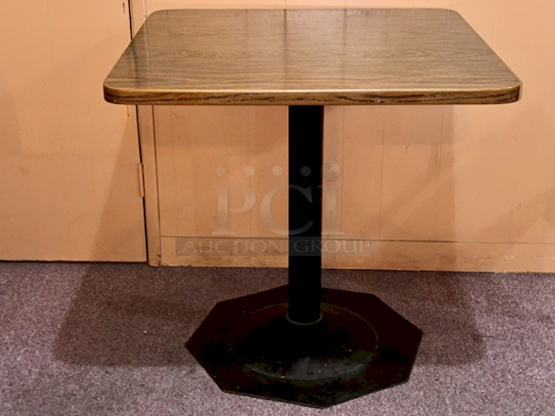 OUTSTANDING! 36" Square Table With Weighted Octagon Base. 36x36x39 - Image 3 of 3