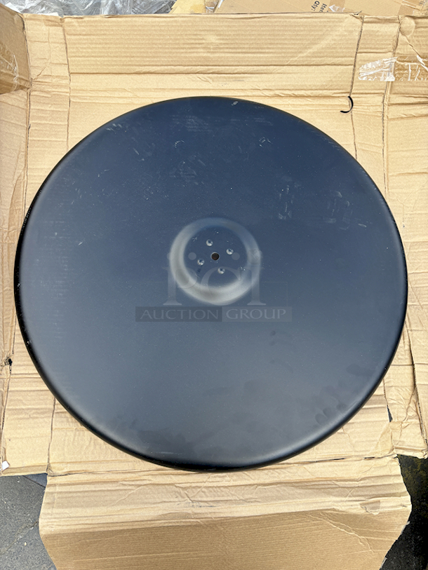 BRAND NEW SCRATCH & DENT! Lancaster Table & Seating Excalibur 30" Round Outdoor Table Base Plate. 14x Your Bid
 - Image 1 of 3
