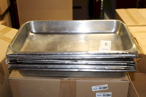 SWEET! 2-1/2" Deep Full Size Hotel Pans, Stainless Steel. 20-3/4x12-3/4x2-1/2. 5x your Bid  - Image 2 of 3