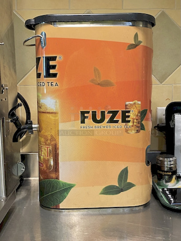 Bunn 39600.0104 Fuze Tea Dispenser, 3-1/2 gallon.  

Width	6 1/4 Inches
Depth	13 1/2 Inches
Height	21 5/8 Inches
 - Image 3 of 5