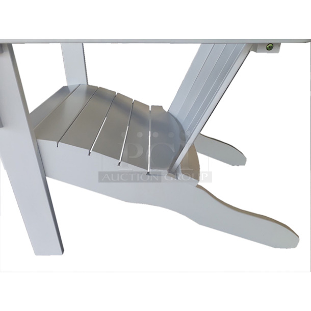 LOUNGE!! Mainstays Wood Outdoor Adirondack Chair, White Color - Image 9 of 9