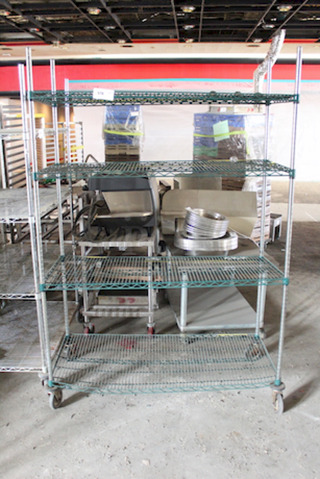 Metro Rack, 4 shelfs, On Commercial Casters. 24x53x80