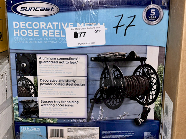 NEW!!  Suncoast MWM125 Decorative Metal Hose Kit - Holds Up To 125ft