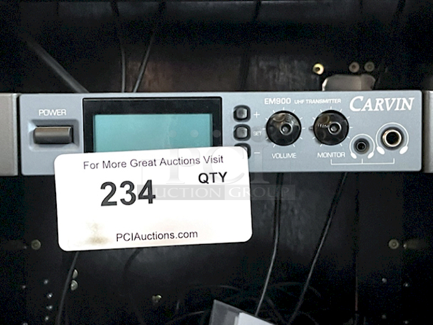 VALUE PACK! Carvin EM900 Wireless In-Ear Monitor System 518-542MHz. Includes: EM900 Base Transmitter With Antenna, (4) EM901 Body Pack Receivers & EM902 High Definition Ear Buds - Image 2 of 5