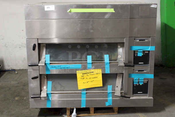 Mono FG247-G28S01 Double Deck Bakers Oven, Electric, With Steam Generator and Stand On Commercial Casters. 56x50x80-1/2