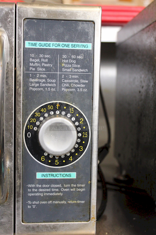 AWESOME! Sharp R-21LCFS 1000w Commercial Microwave w/ Dial Control, 120v. 201⁄2 in. W x 16 in. D x 121⁄8 in. H - Image 2 of 4