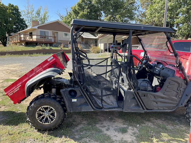 Club Cadet Model#: 37AY8CMD710 Challenger 750 Crew UTV With Attached Plow!! TESTED! RUNS GREAT!! 4x4 - 1200lbs Tow Capacity - 735cc Engine - Hard-Top Roof - Quick-Release Windshield - Front-Mount Winch - Digital Dash Display - Bumper Guard - Large Profile 26" Off-Road Tires - Dump Bed
 - Image 5 of 12