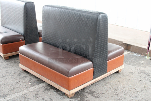 SWEET! TWO Double Sided Cushioned Booths. 48-1/2"x50"x42". 2x Your Bid - Image 3 of 9