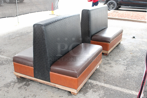 SWEET! TWO Double Sided Cushioned Booths. 48-1/2"x50"x42". 2x Your Bid - Image 6 of 9