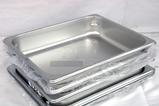 NEW/NEVER USED! (3) Vigor 1/2 Size 2 1/2" Deep Anti-Jam Stainless Steel Steam Table / Hotel Pan - 22 Gauge & (4) 1/2 Size 2 1/2" Deep Anti-Jam Perforated Stainless Steel Steam Table / Hotel Pan - 22 Gauge. 7x Your Bid  - Image 6 of 9
