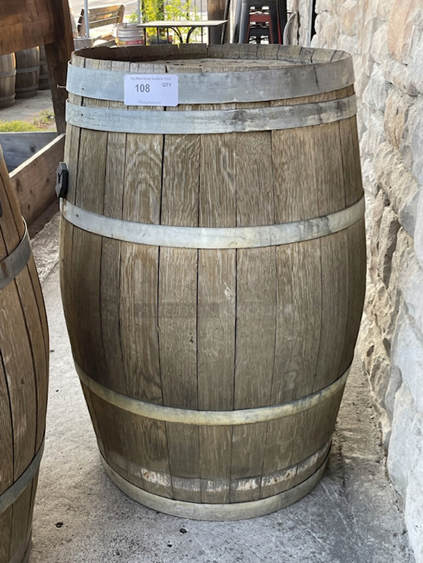 BEAUTIFUL!! Ste Michelle Wine Estates Oak Wine Barrel - Image 1 of 1