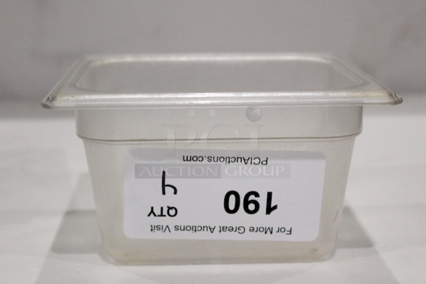Cambro EN 63-1 Camware 1/6 Pans, 4” Deep
63⁄8" x 615⁄16"x4”
4x Your Bid
 - Image 5 of 5