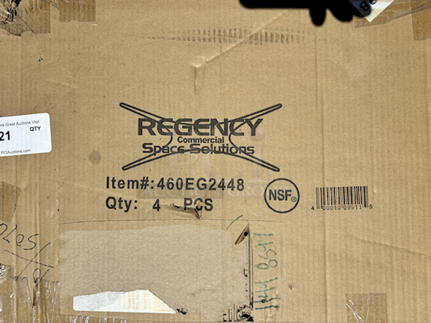 BRAND NEW SCRATCH & DENT! Regency 24" x 48" NSF Green Epoxy Wire Shelf. BOX OF 4 - Image 4 of 5