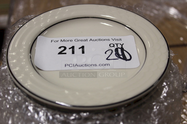 AMAZING! New Sterling China 21 Bread And Butter Dishes, 6-1/4". 20x Your bid - Image 3 of 5