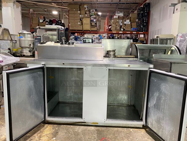 Beverage Air MS68-1-S 28.4-cu ft Refrigerator w/ (2) Sections & (2) Doors, and Ice cream topping cabinet 115v
 - Image 2 of 6