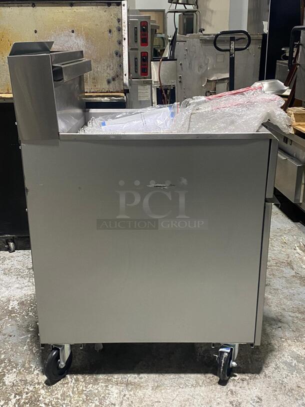 BRAND NEW DUKERS DCF3-NG GAS FRYER, THREE TUBE BURNER, NATURAL GAS, DIMENSIONS: - Image 5 of 5