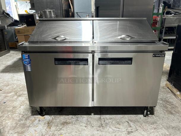 Brand New Scratch & Dent DSP60 2-Door Commercial Food Prep Table Refrigerator in Stainless Steel
 - Image 1 of 6