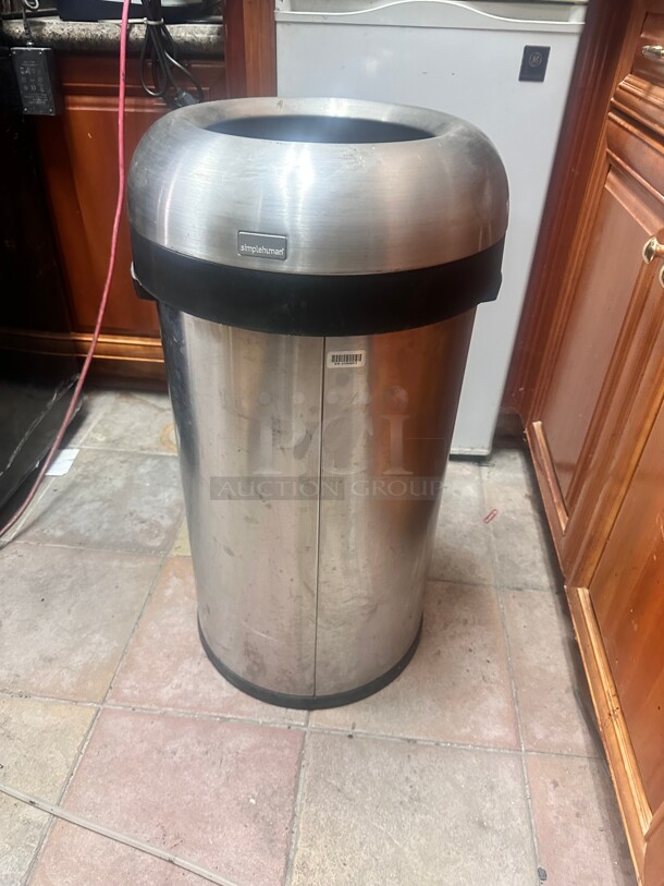 Simplehuman Stainless Steel Round Trash Container - Image 1 of 6